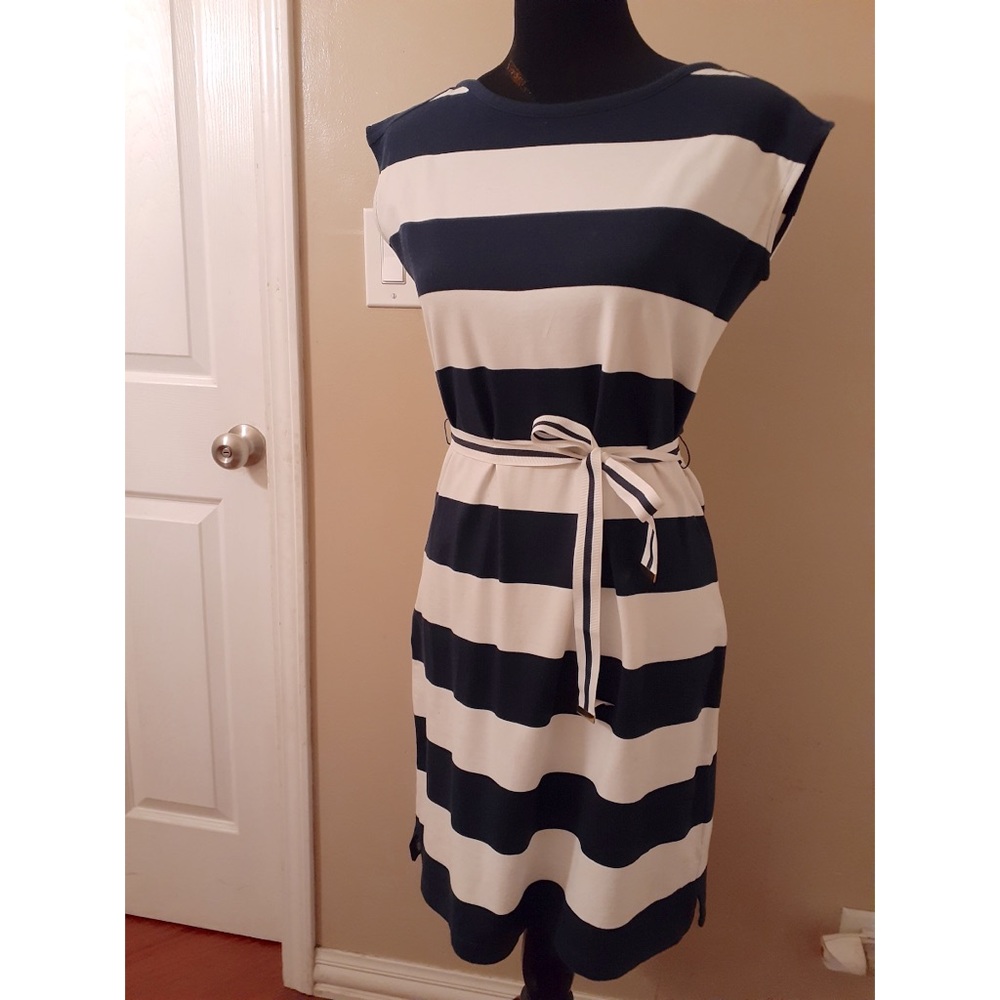 Tommy Hilfiger Navy + White Striped Dress